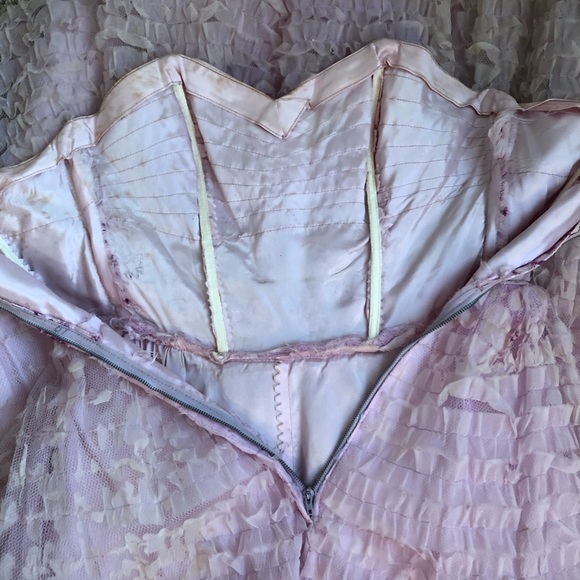 VINTAGE light pink/ purple prom dress! - Picture 6 of 7